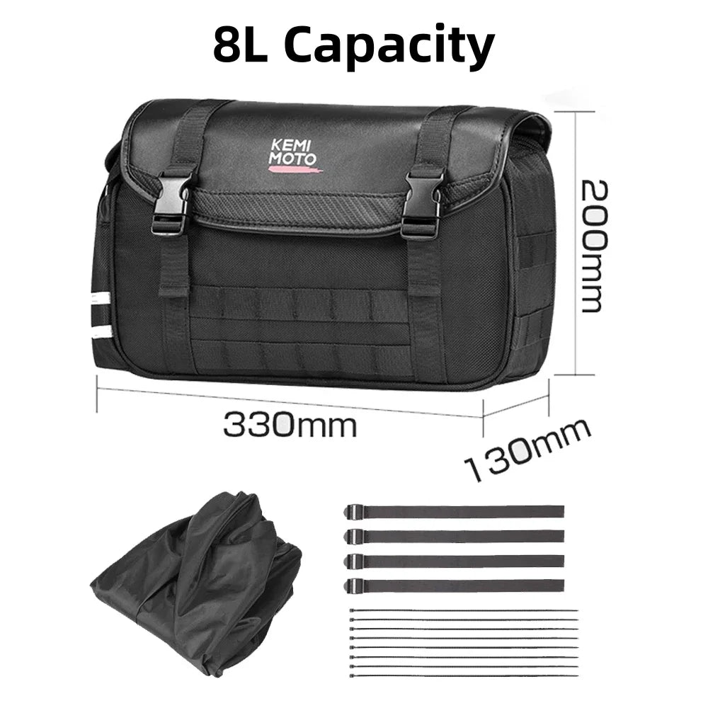 KEMITOUR Motorcycle Saddlebag 8L 12L 15L Universal Side Bag Motorcycle Saddlebag Nixie 8L