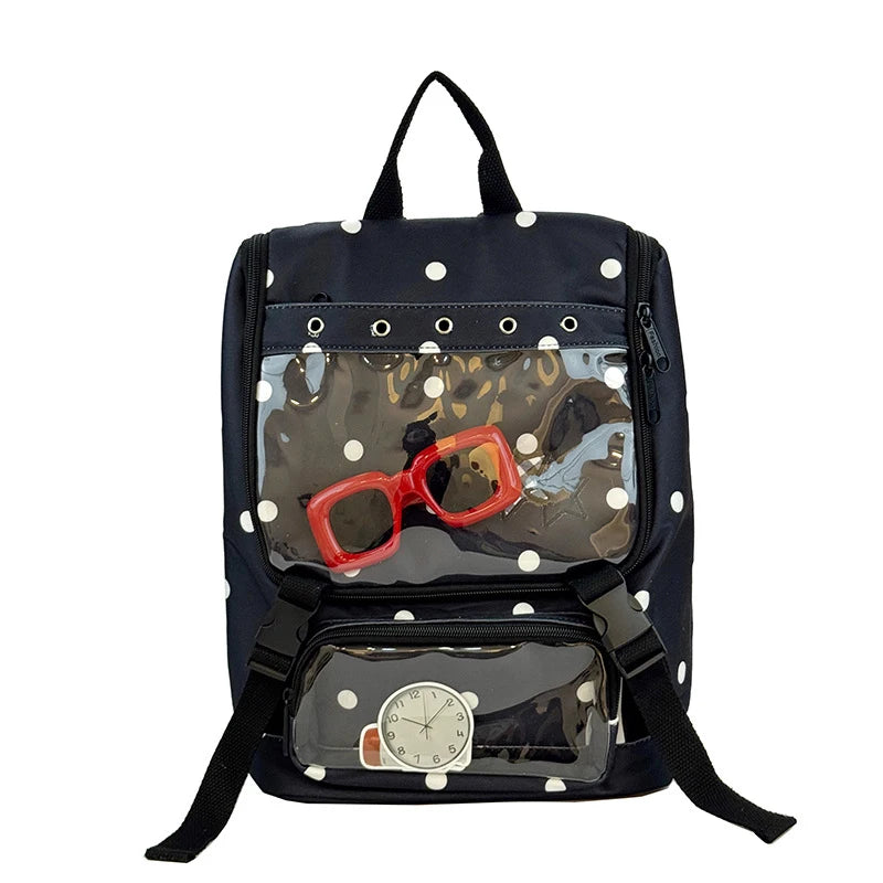 Polka Dot Star Transparent Backpack – Cute Lightweight Women's Bag Women's Backpack Nixie