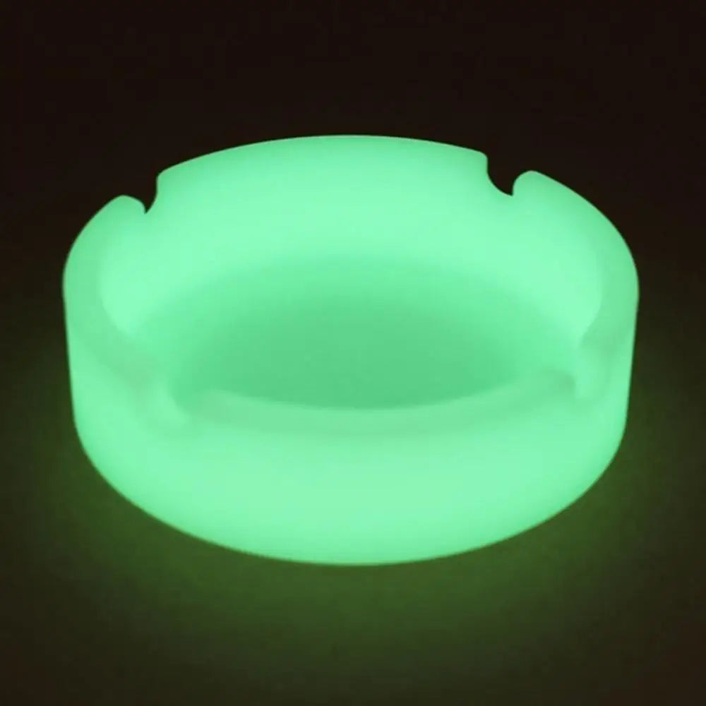 Portable Fluorescent Silicone Ashtray – Luminous Camouflage Round Silicone Ashtray Nixie