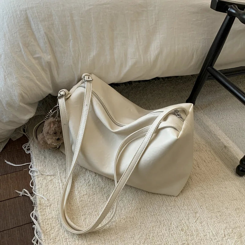 Nixie Vintage Brown Large Capacity Women's Shoulder Tote Bag Women's Shoulder Bag Nixie