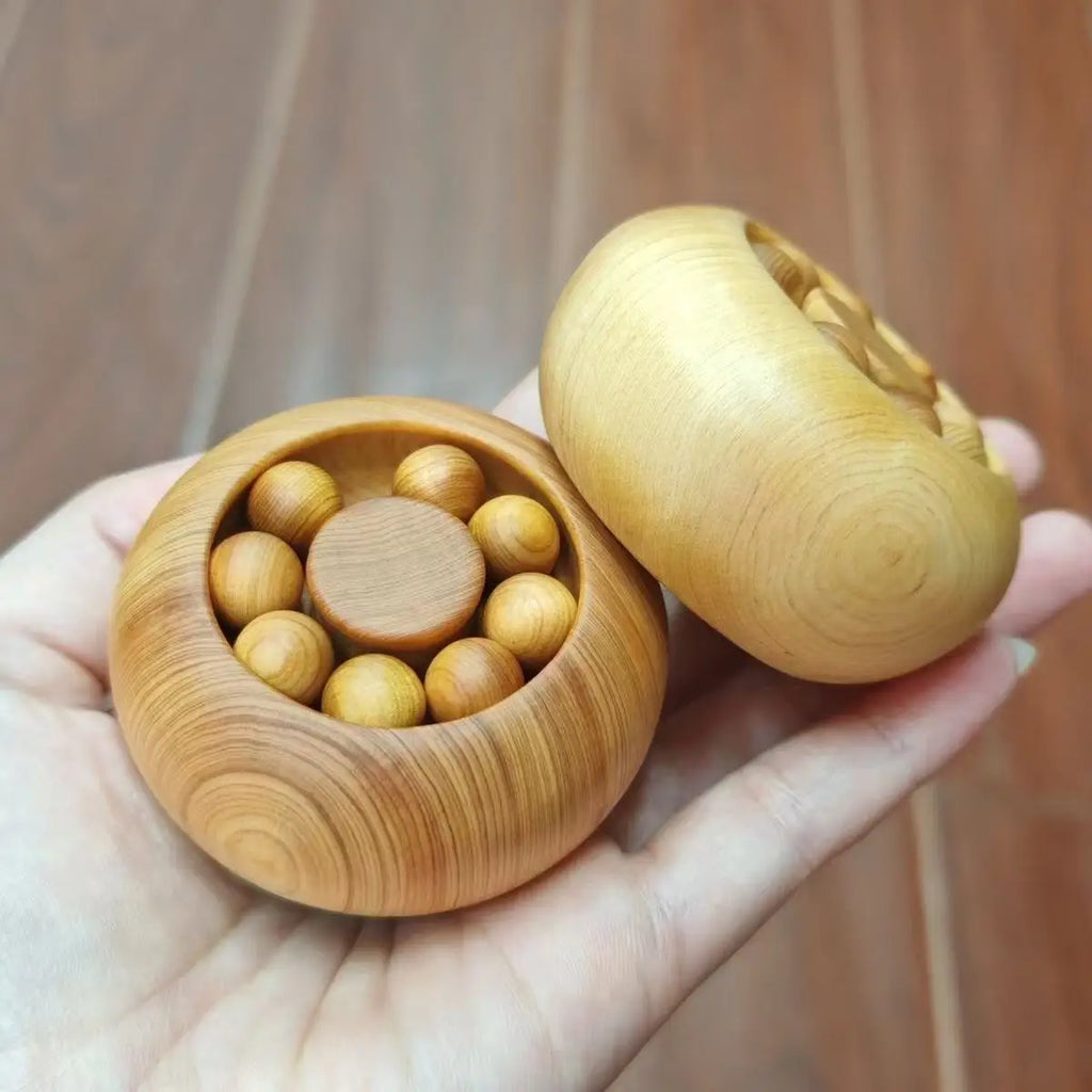 Wooden Rotating Bead Fidget Spinner – Carved Natural Wood Toy Wooden Fidget Spinner Nixie
