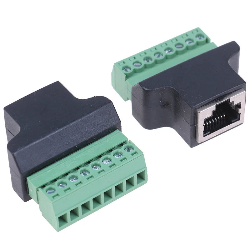 RJ45 Female to Screw Terminal Adapter for CCTV DVR Network Cable Adapter Nixie