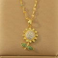 Gold Plated Flower Pendant Collarbone Necklace for Women Pendant Necklace Nixie XL1454 -4
