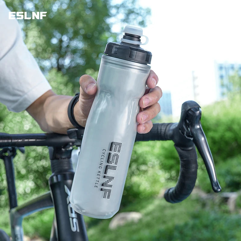 ESLNF 720ml Insulated Squeeze Cycling Water Bottle | Bike Kettle Insulated Bike Bottle Nixie