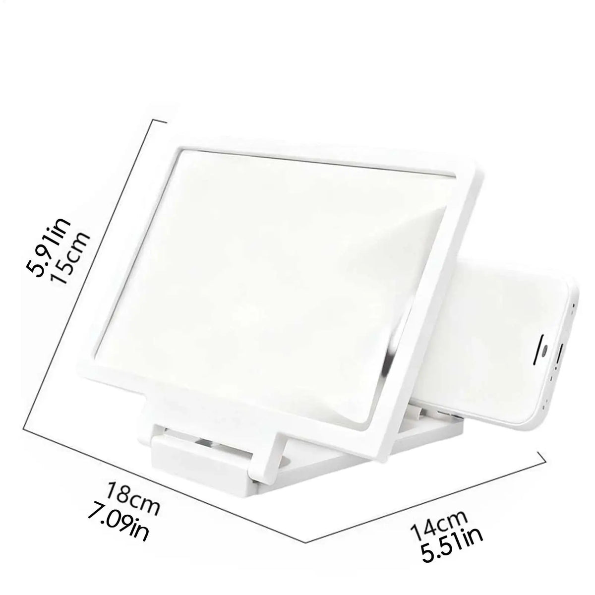 Foldable Phone Screen Magnifier 14" HD Projection Stand