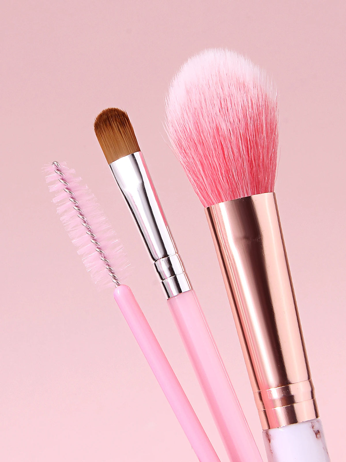 7-Piece Pink Makeup Brush Set – Blush, Eye & Brow Brushes Makeup Brush Set Nixie