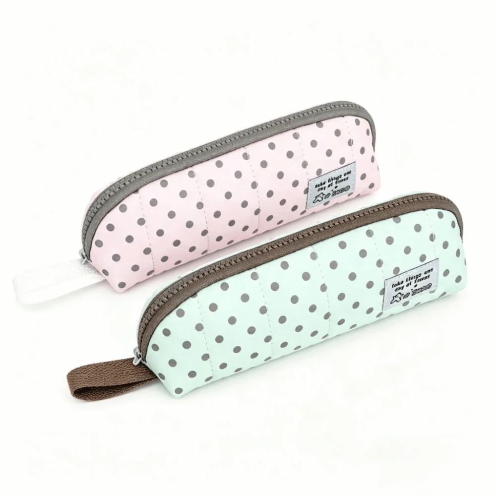 Korean Polka Dot Pencil Case Large Capacity Stationery Pouch Pencil Case Nixie