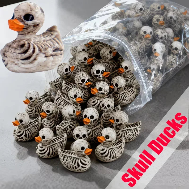 20pcs Mini Resin Skeleton Duck Gothic Halloween Decorations Halloween Resin Ornaments Nixie