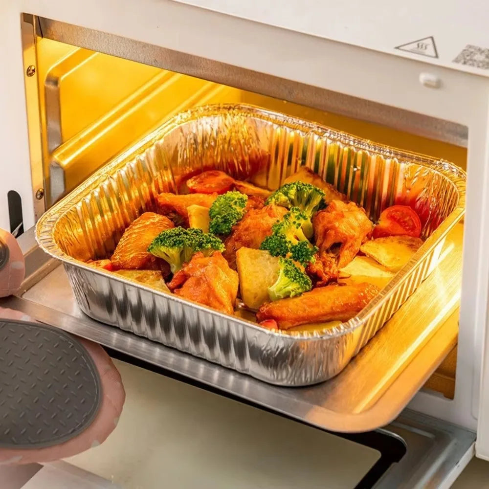 Disposable Air Fryer Aluminum Foil Trays – 10/20/30 Pack Foil Baking Trays Nixie