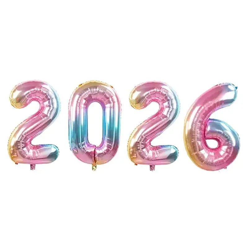 2026 New Year's Eve Foil Balloon Christmas Party Decoration Foil Party Balloon Nixie
