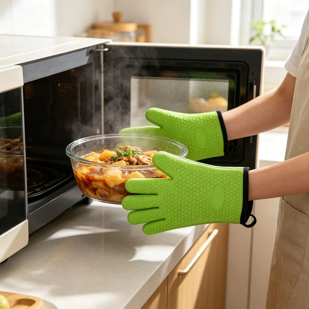 Silicone Oven Mitts Cotton Liner – Heat Resistant to 500°F Oven Mitts Nixie