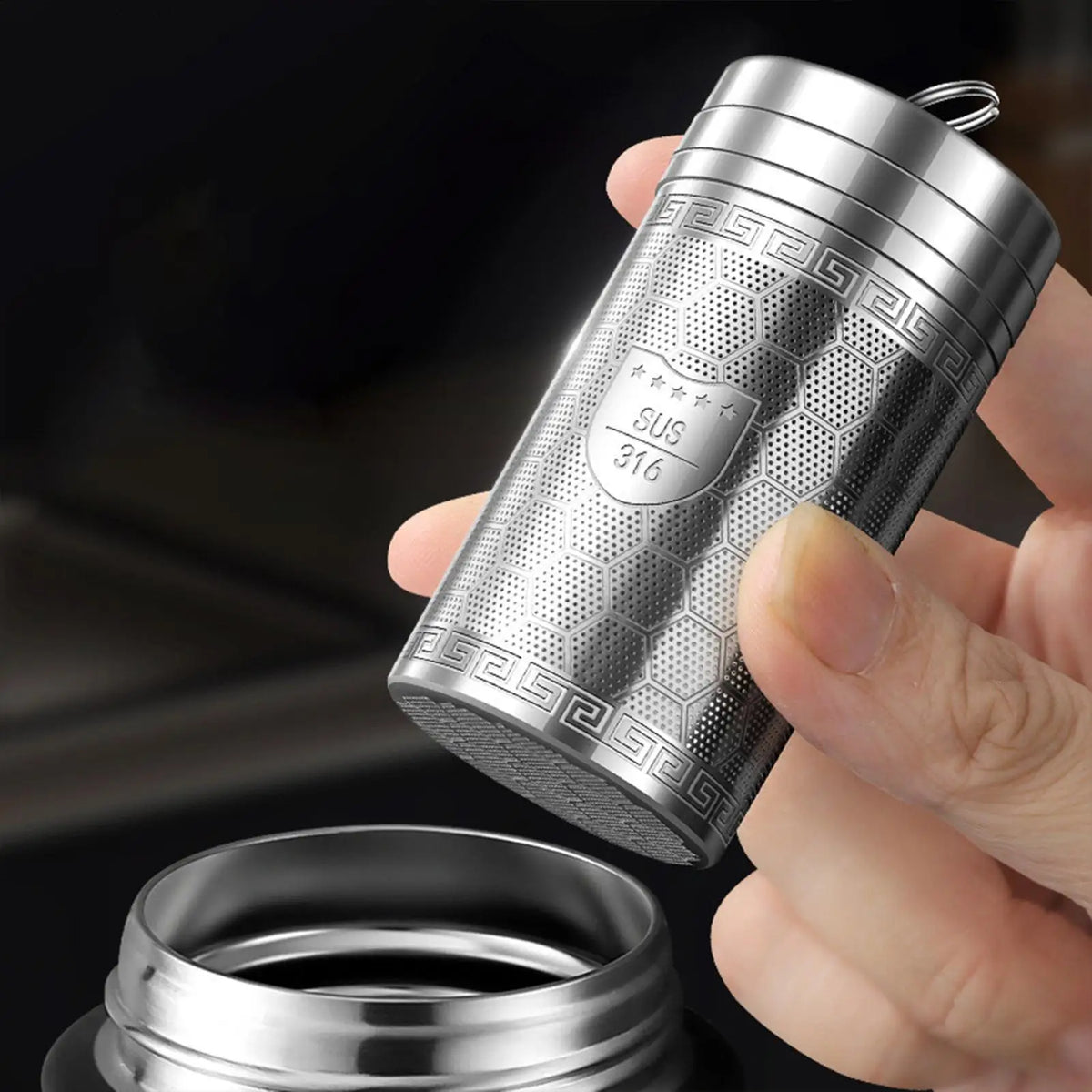 Stainless Steel Tea Infuser Mesh Filter Strainer & Tray