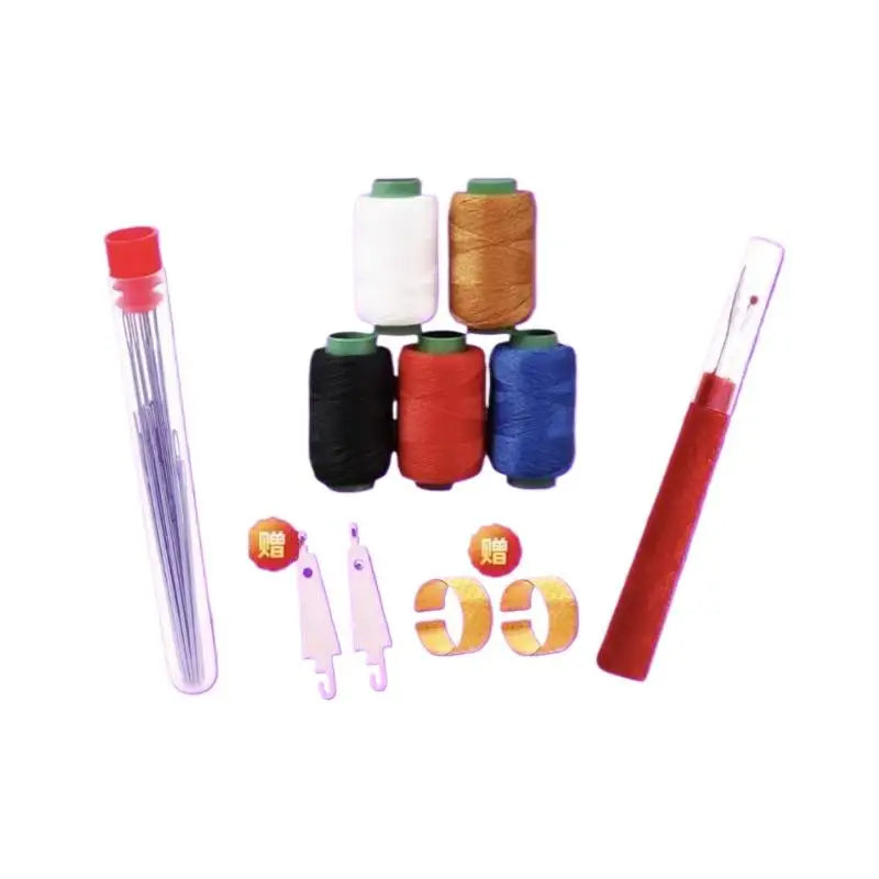 Big Eye Sewing Needles Kit – Threads, Thimble & Threader Sewing Needle Kit Nixie