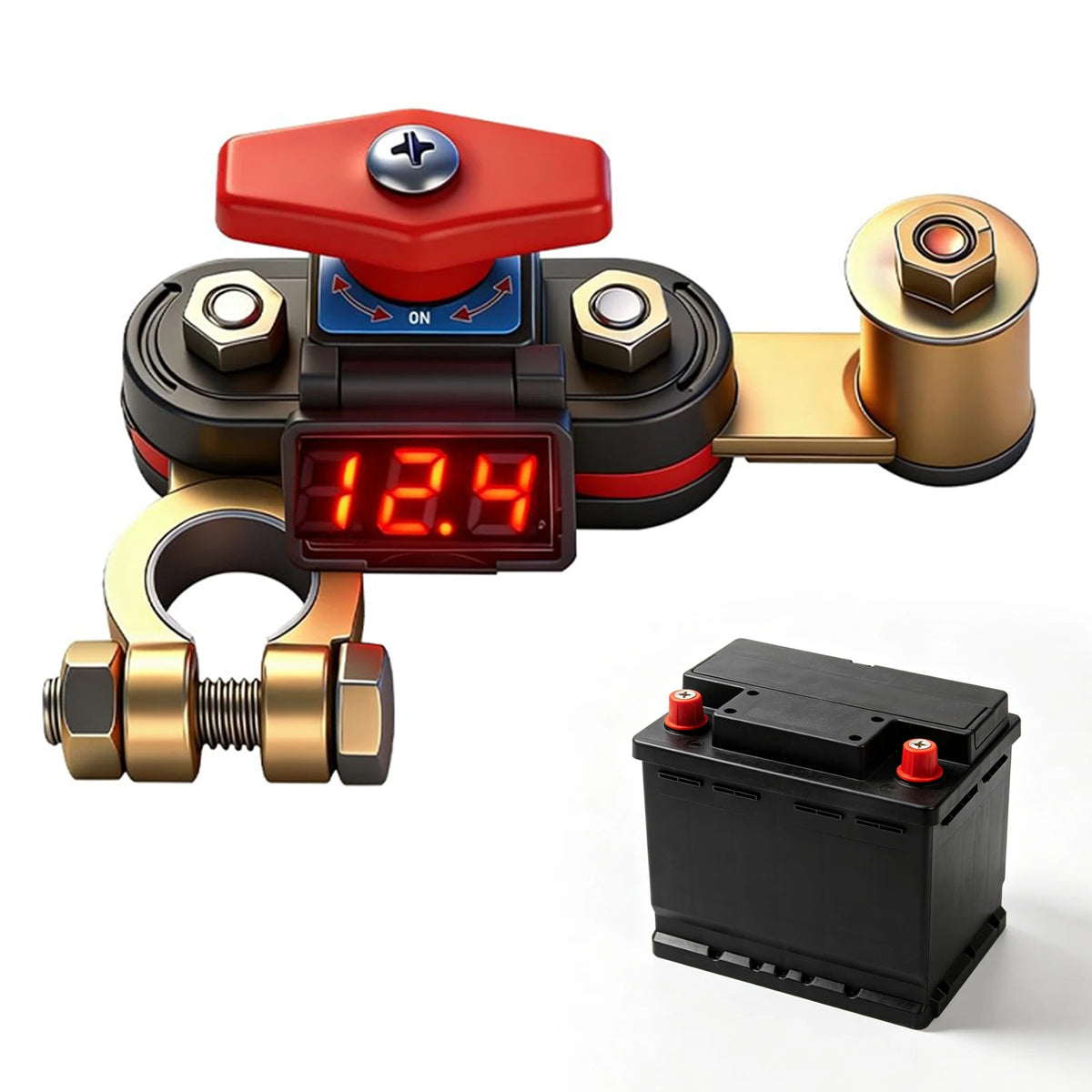 12V 24V LCD Battery Disconnect Switch 100A Dual Rotation Battery Disconnect Switch Nixie