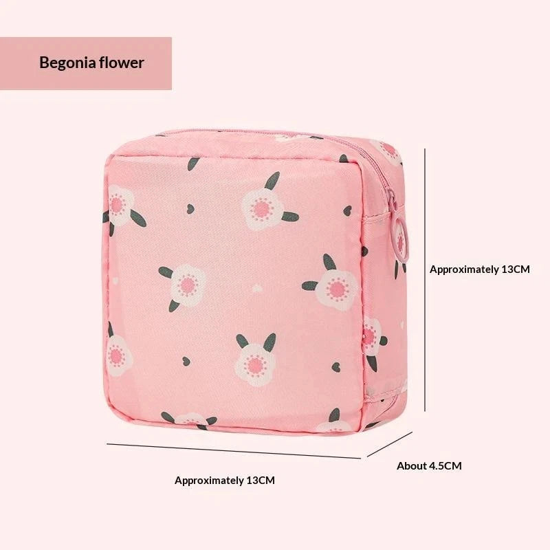 Portable Sanitary Pad Storage Pouch – Cute Cartoon Organizer Organizer Pouch Nixie C