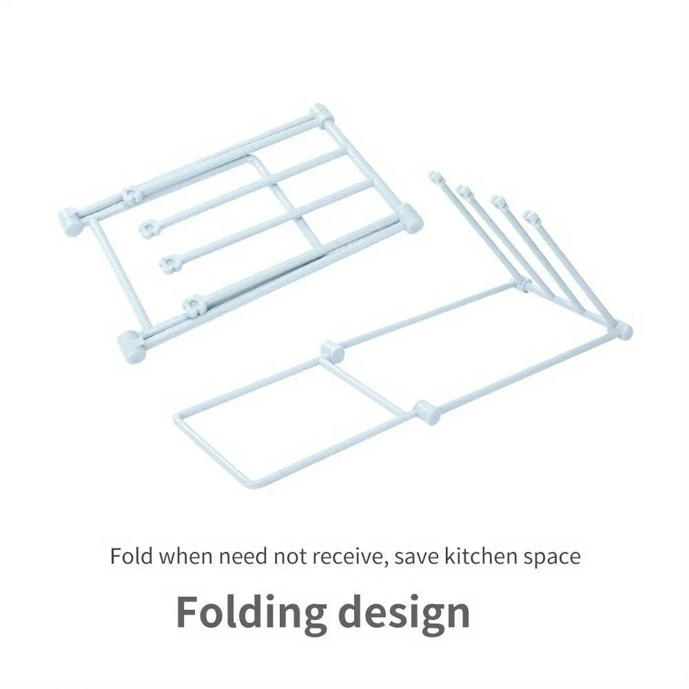 Freestanding Folding Towel Rack & Dishcloth Drying Stand Folding Towel Rack Nixie