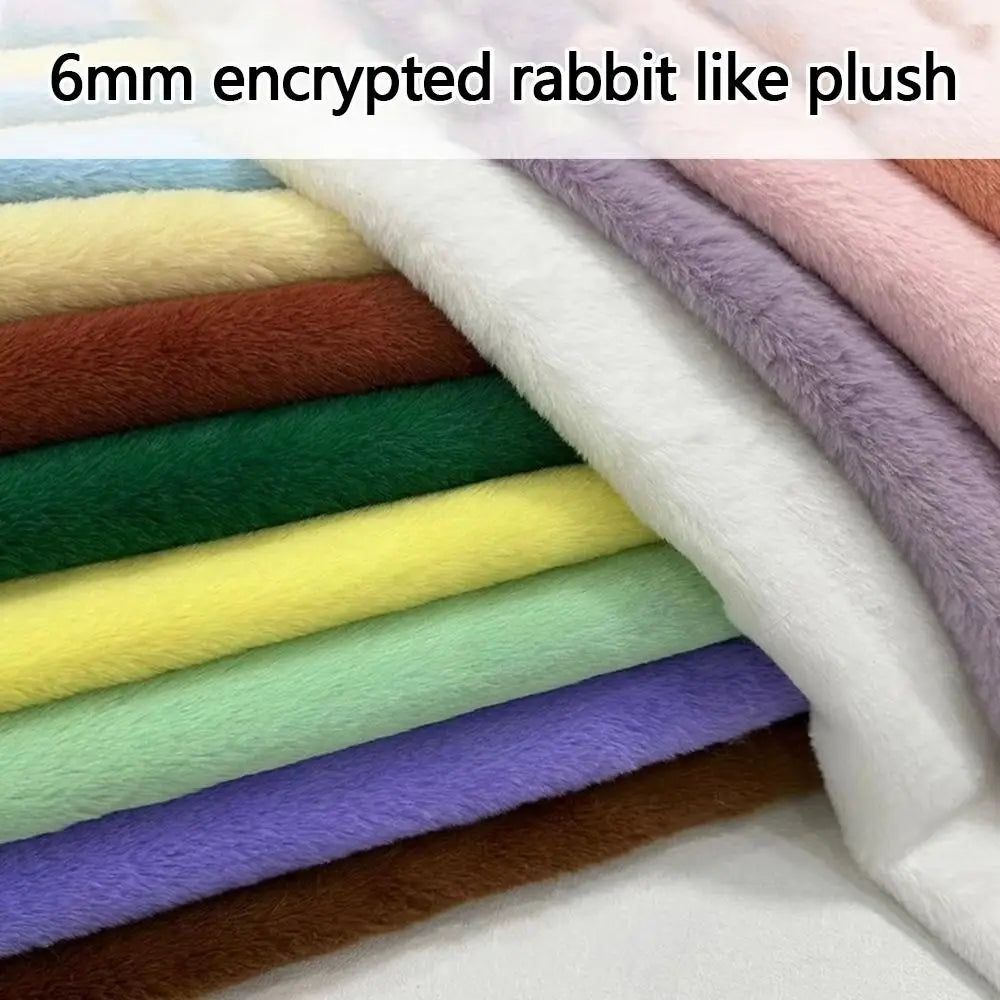 50x50cm Faux Rabbit Fur Fabric – Soft Plush DIY Craft Material Faux Fur Fabric Nixie