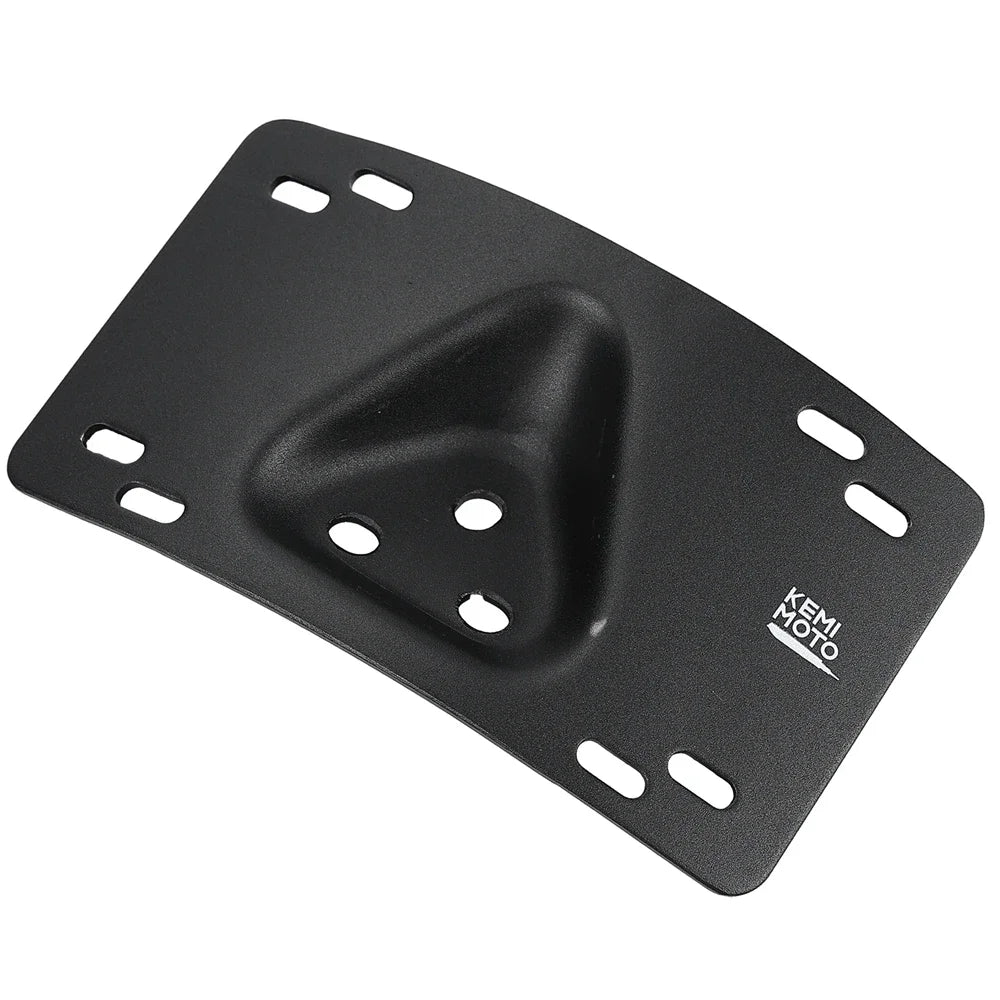 Motorcycle Curved Laydown License Plate Bracket | Softail Dyna License Plate Bracket Nixie Black