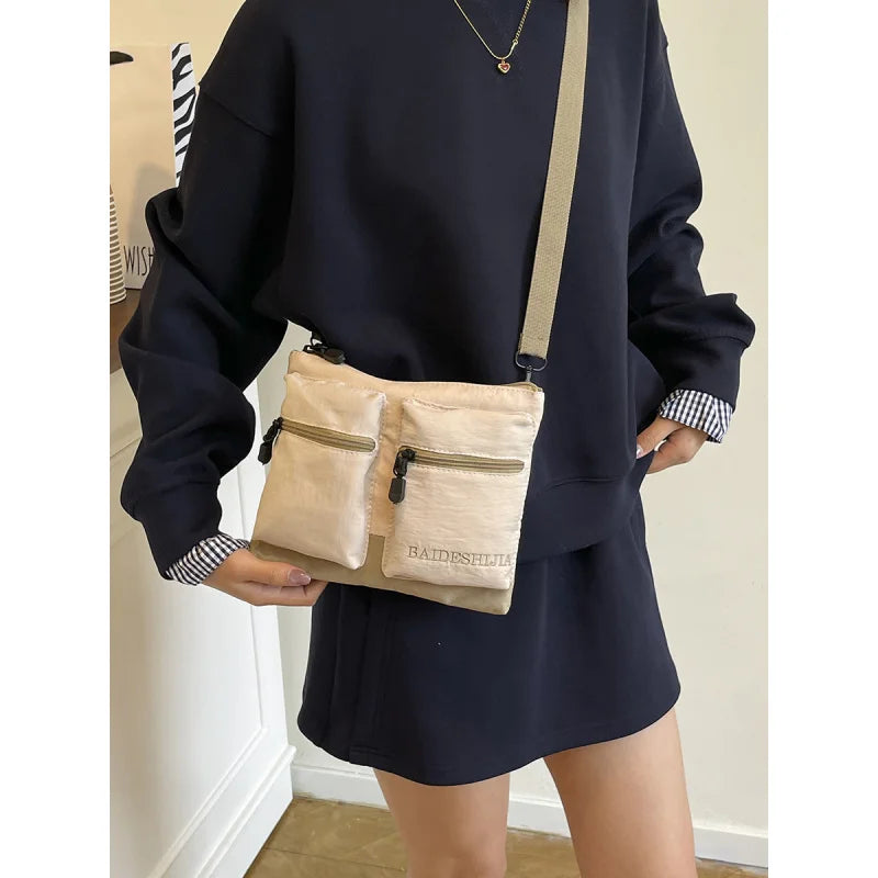 Nixie Lightweight Nylon Crossbody Bag | Small Square Shoulder Bag