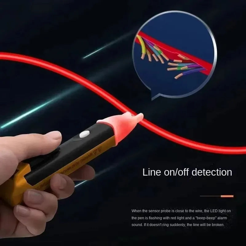 Non-Contact Voltage Tester Pen 90-1000V AC LED & Beep Alert Voltage Tester Pen Nixie