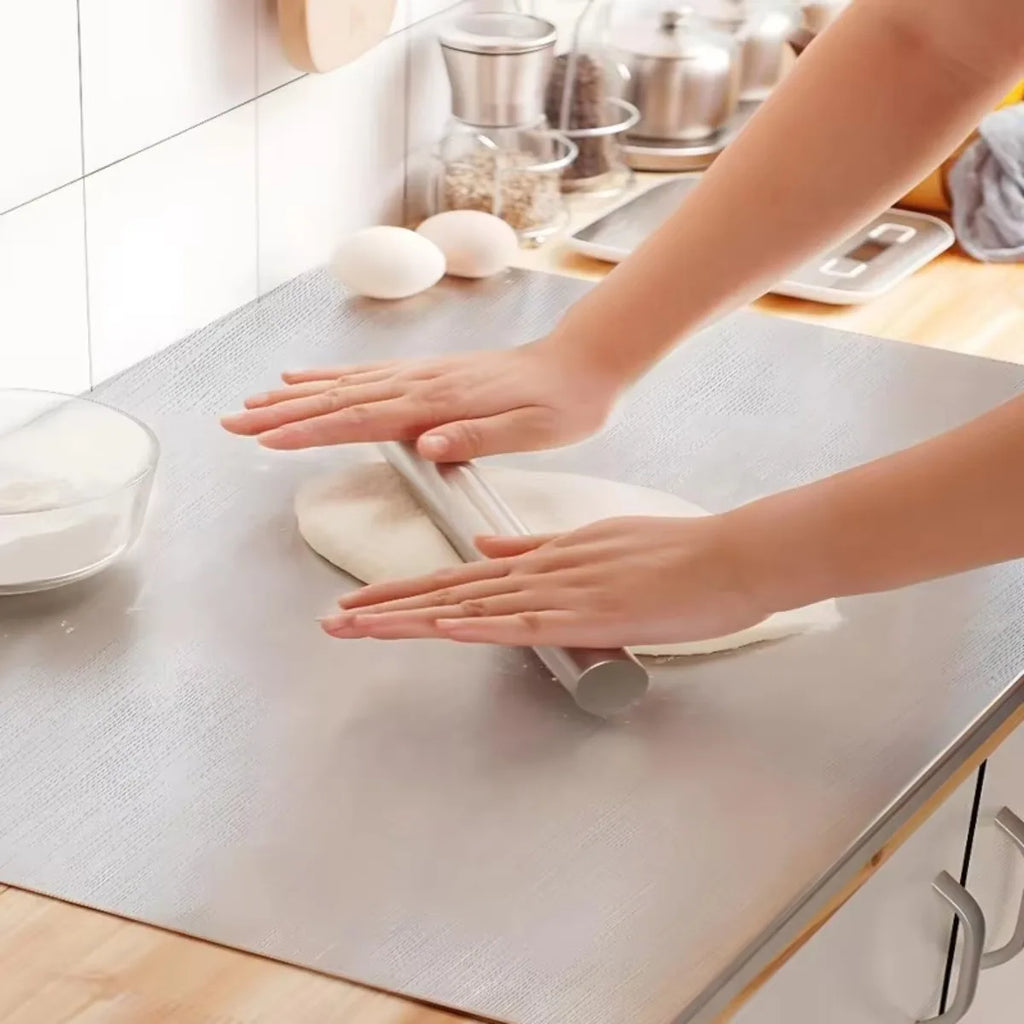 304 Stainless Steel Cutting Board – Non-Slip Raised Edge Stainless Steel Cutting Board Nixie