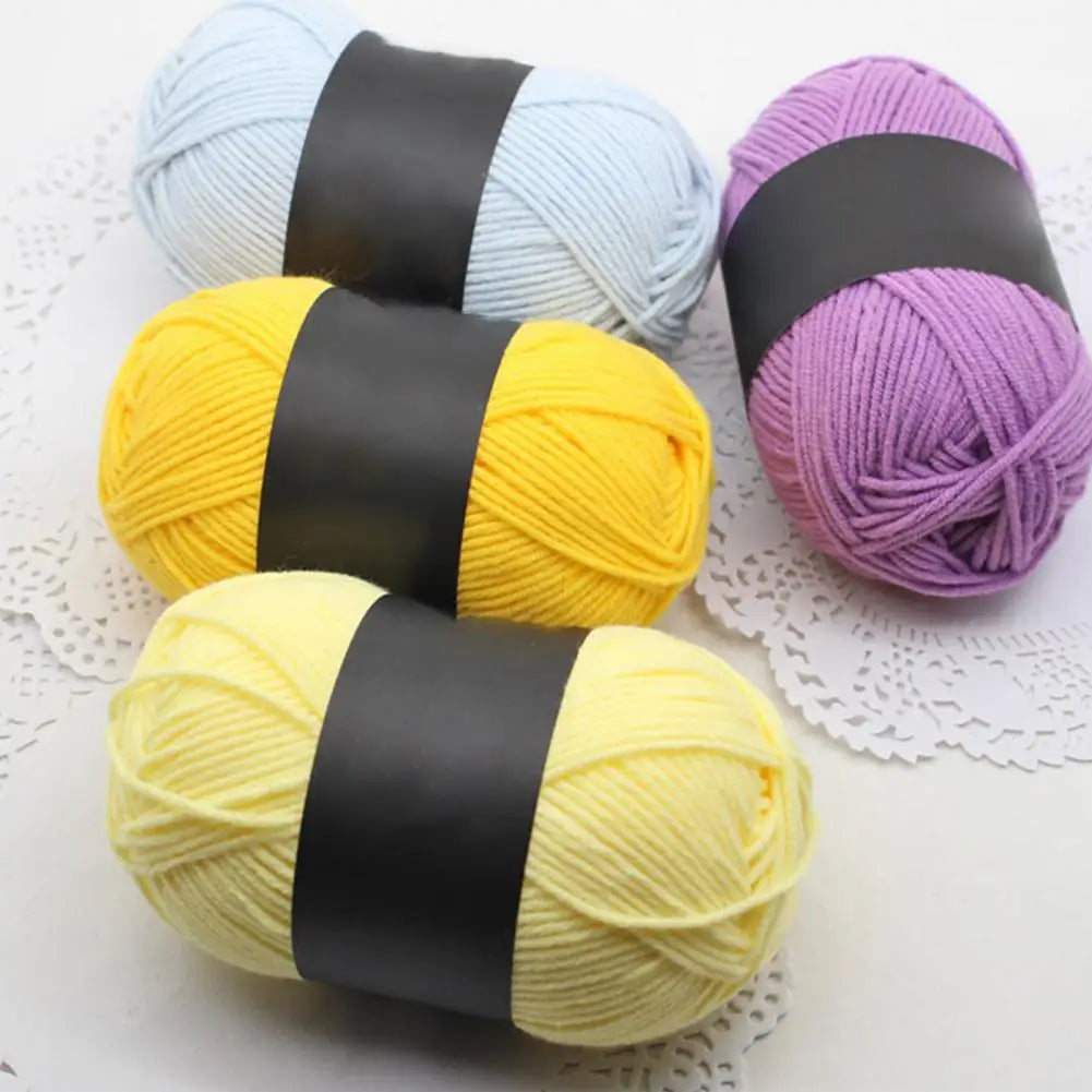 4-Ply Milk Cotton Yarn – Ultra Soft Crochet & Knitting Wool Knitting Yarn Nixie