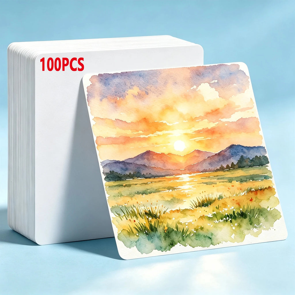 100-Sheet Square Watercolor Paper 300g – 12×12cm Art Sheets Watercolor Paper Nixie