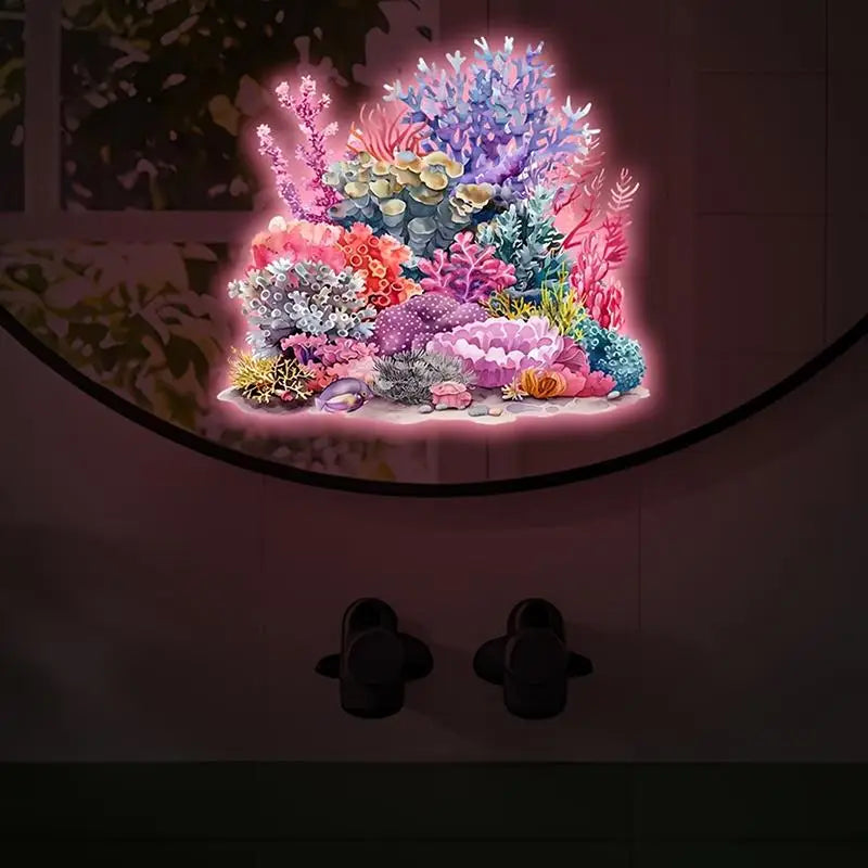 Glow-in-the-Dark Coral Reef Sticker – Luminous Wall Decal Luminous Wall Sticker Nixie