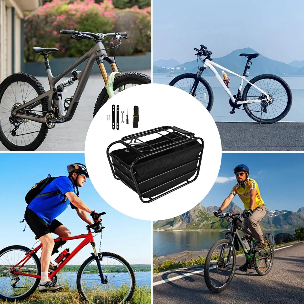 Bike Rear Basket with Locking Lid – Pet & Cargo Carrier Bicycle Rear Basket Nixie