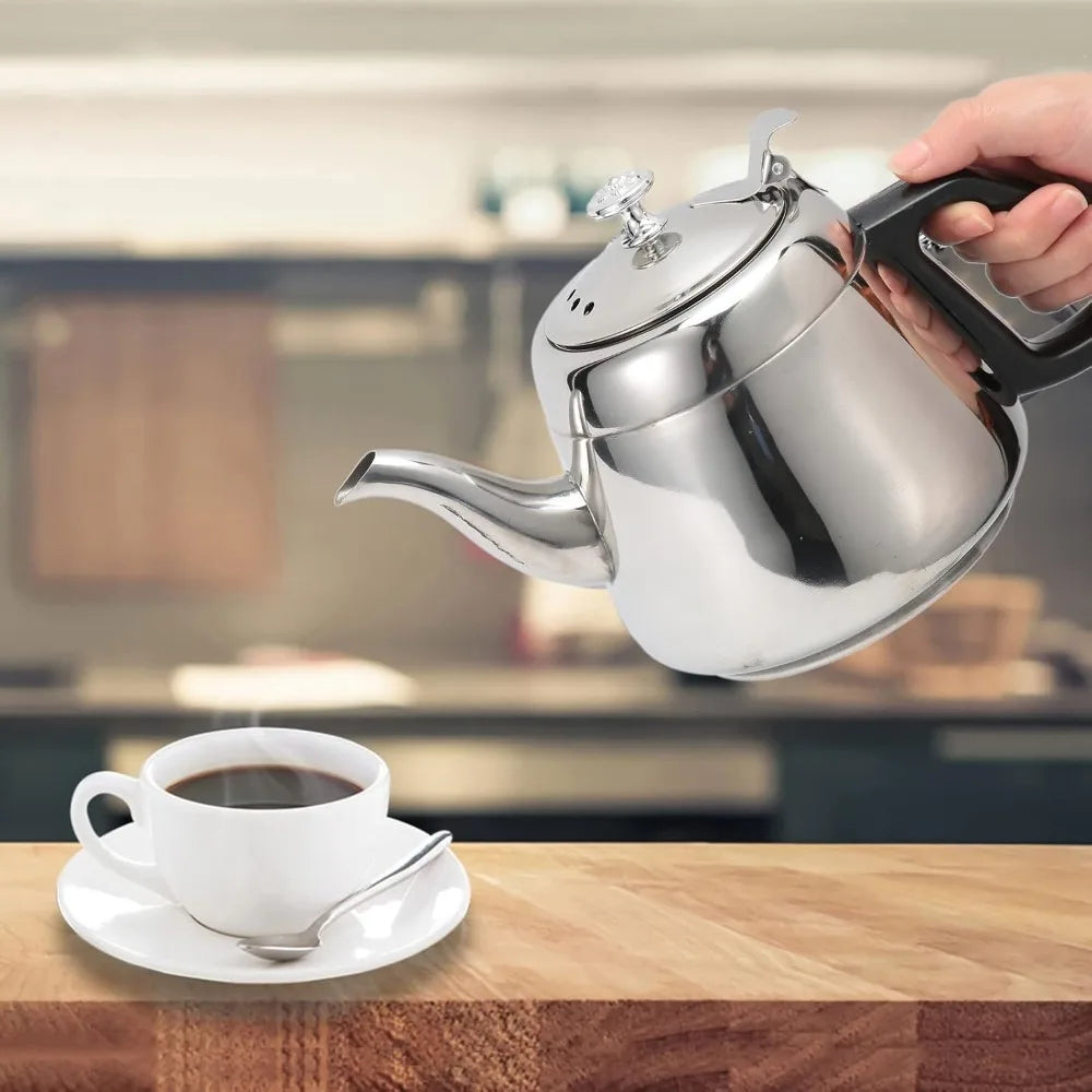 Stainless Steel Teapot 1.2L/1.5L | Loose Leaf Tea Filter Stainless Steel Teapot Nixie