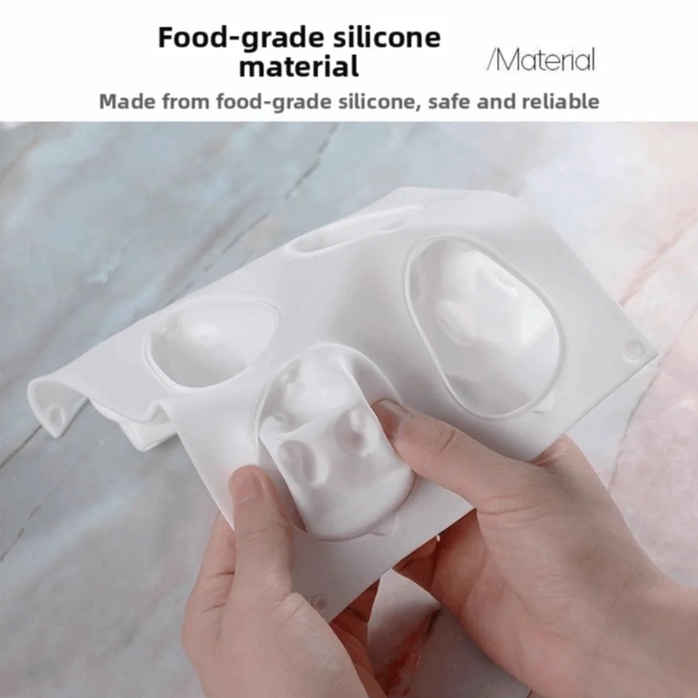 Silicone 3D Bunny Cake Mold – 6 Cavity Non-Stick Baking Mould