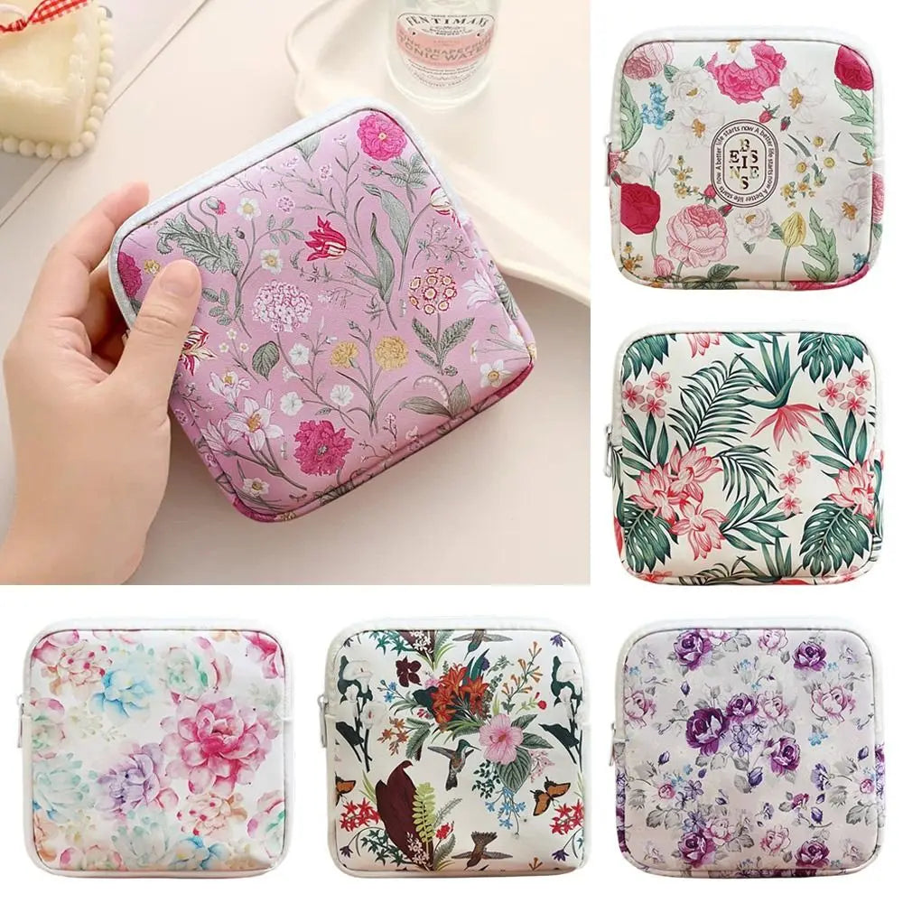Zipper Pouch Sanitary Pads Bag Multipurpose Travel Coin Purse Storage Pouch Nixie