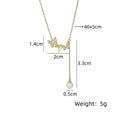 Butterfly Copper Pendant Stainless Steel Chain Necklace Women Pendant Necklace Nixie XL1997-97