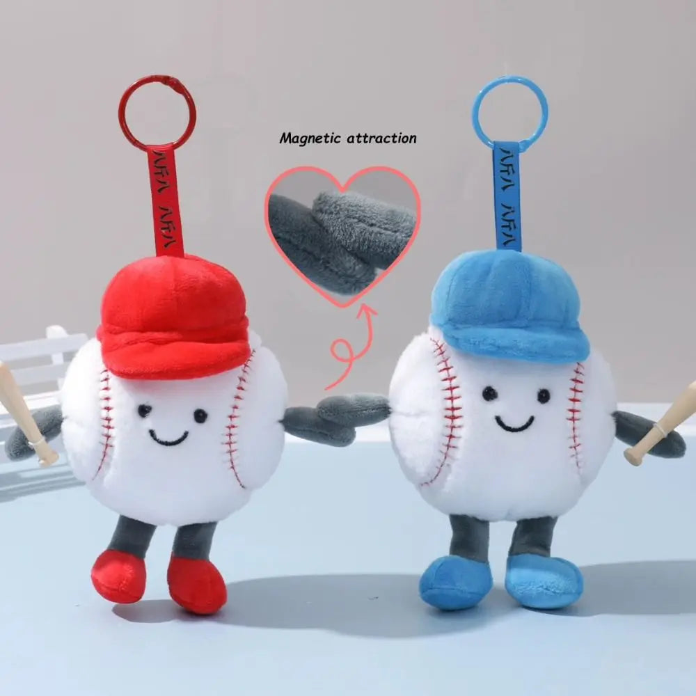 Sports Ball Plush Toy Pendant – Smiling Face Keychain Doll Gift Plush Toy Pendant Nixie