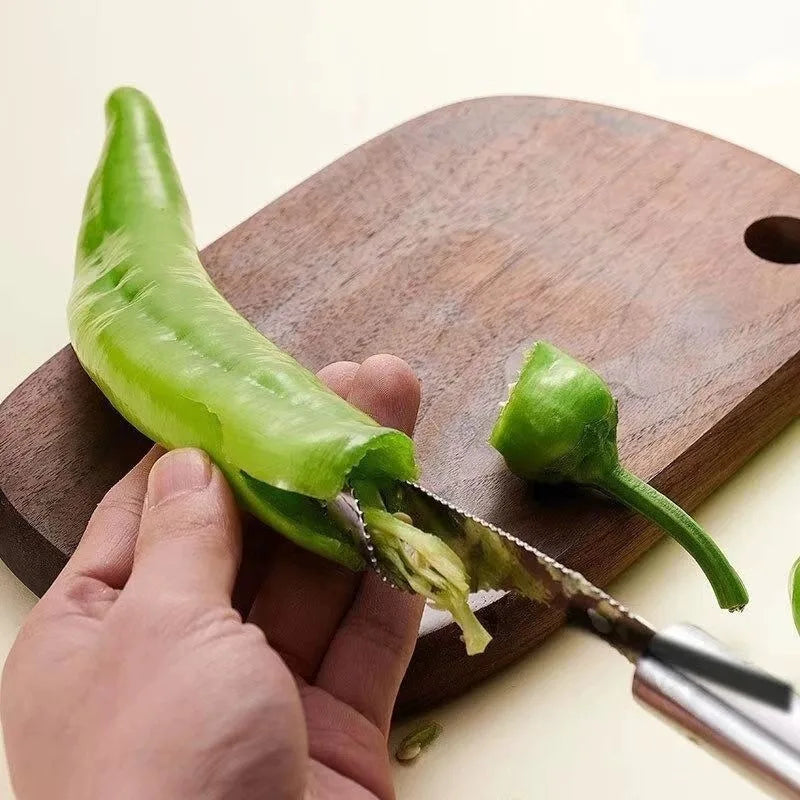 3-Piece Stainless Steel Jalapeño Pepper & Fruit Corer Set
