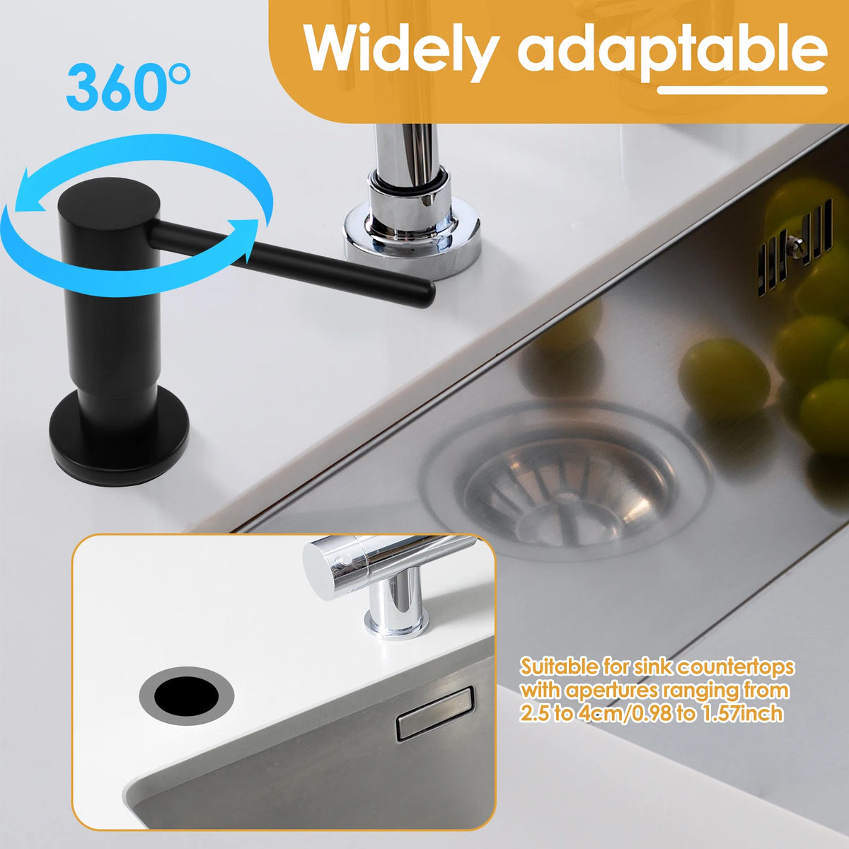 Built-In Sink Soap Dispenser Pump – Easy Install | Nixie Sink Soap Dispenser Nixie