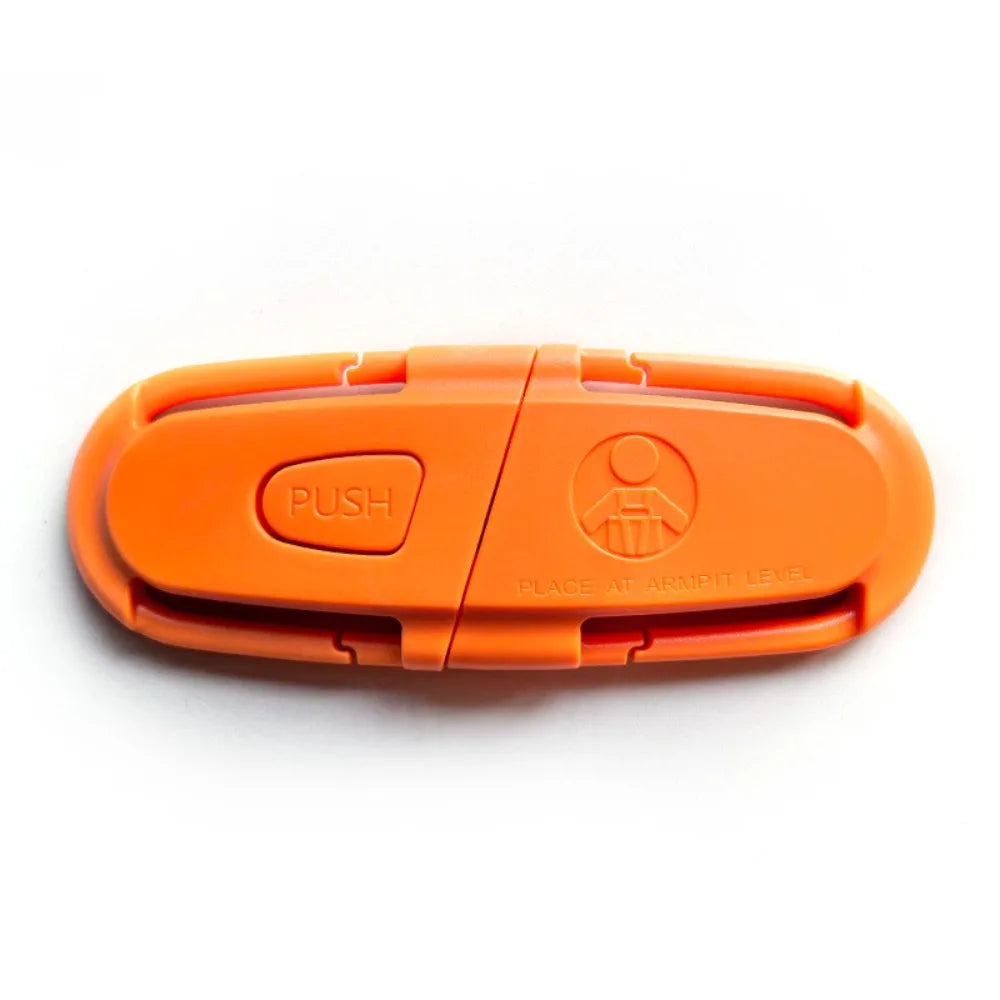 Child Car Seat Chest Harness Clip – Adjustable Safety Belt Car Seat Accessory Nixie Orange