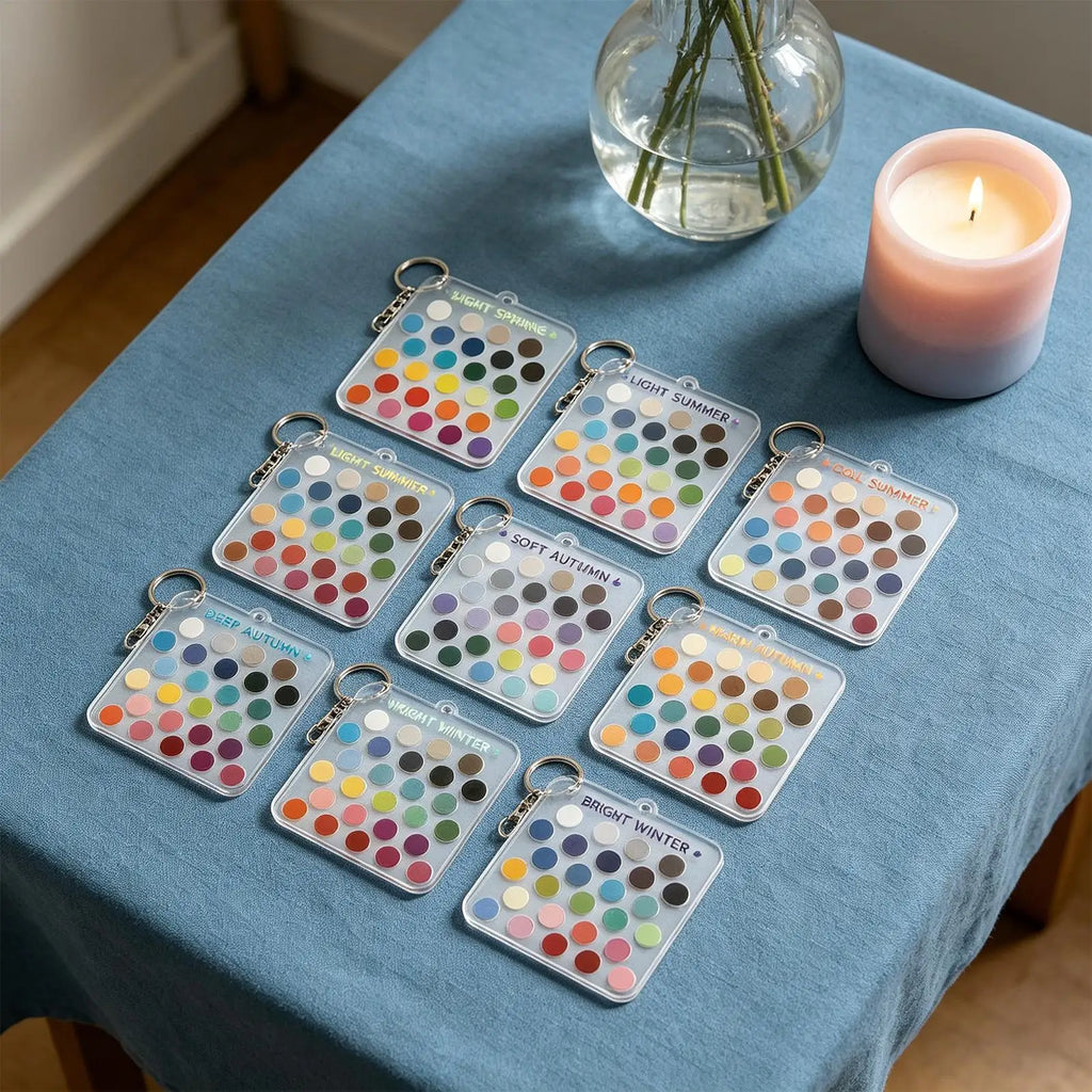 Season Color Palette Cards – 12pc Acrylic Color Analysis Kit Color Analysis Cards Nixie