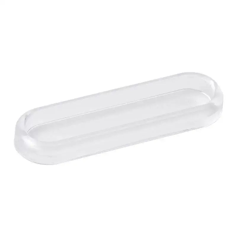 4Pcs Transparent Self-Adhesive PU Sliding Door & Drawer Handle