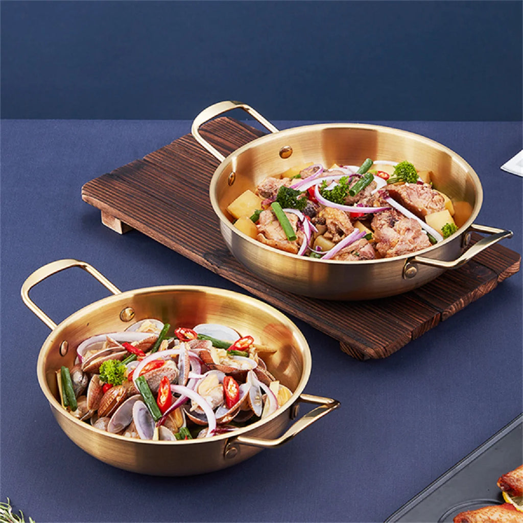 Stainless Steel Saucepan Paella Pan – Rice, Seafood & Picnic Stainless Steel Saucepan Nixie