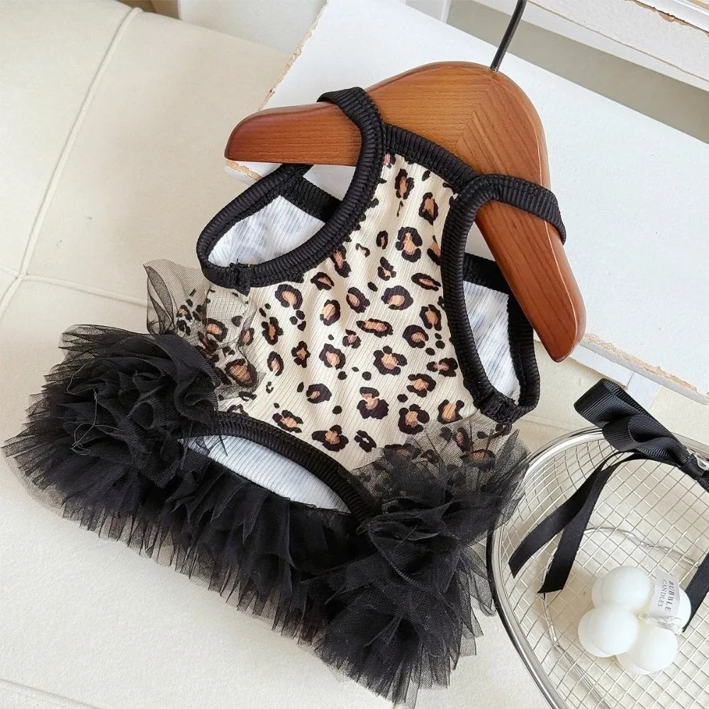 Leopard Print Pet Princess Dress for Small Dogs & Cats Pet Dress Nixie