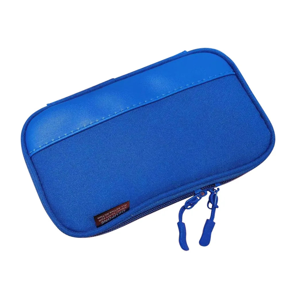 Oxford Pencil Case Ultra-Thin Portable Pen Bag & Organizer Pencil Case Nixie Navy Blue