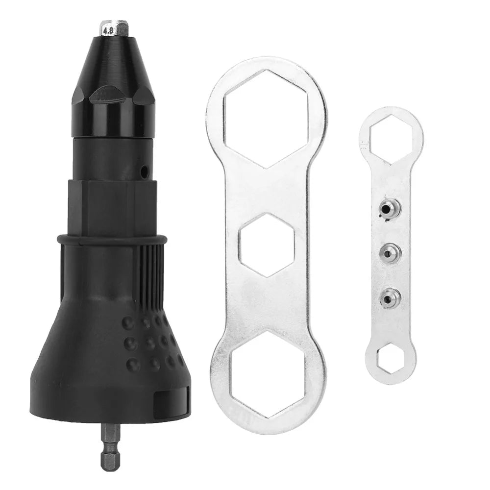 3-Piece Rivet Drill Attachment & Riveting Gun Adapter Set