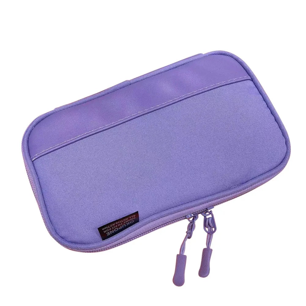 Oxford Pencil Case Ultra-Thin Portable Pen Bag & Organizer Pencil Case Nixie Purple