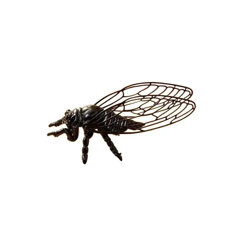 Retro Hollowed-Out Cicada Brass Figurine Insect Sculpture Ornament Decorative Figurine Nixie