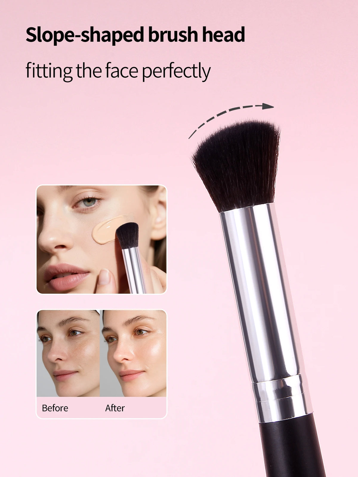 2pcs Flat Head Precision Concealer Brush Set | Nixie Concealer Brush Set Nixie