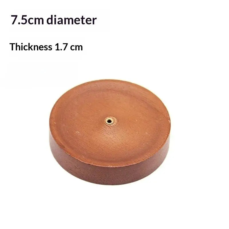 Black Walnut Round Incense Burner & Agarwood Tray Holder Incense Burner Tray Nixie A2