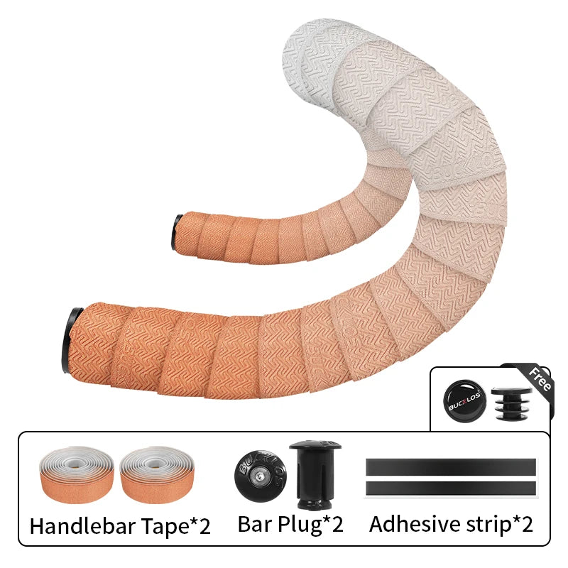 BUCKLOS Bike Handlebar Tape – Non-Slip Road & Gravel Bar Wrap Bicycle Handlebar Tape Nixie ORANGE