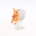 Funny Pig on Toilet Resin Figurine – Whimsical Home Decor Resin Figurine Nixie A2