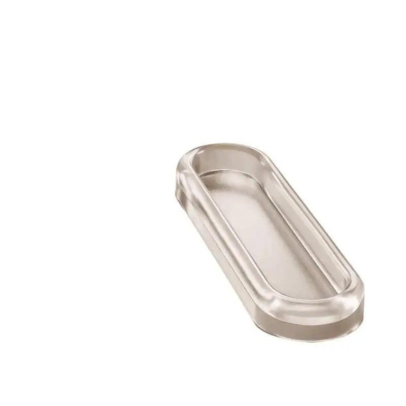 4Pcs Transparent Self-Adhesive PU Sliding Door & Drawer Handle